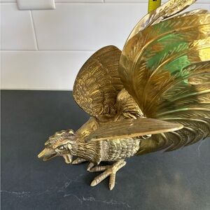 Vintage Brass Rooster Figurine